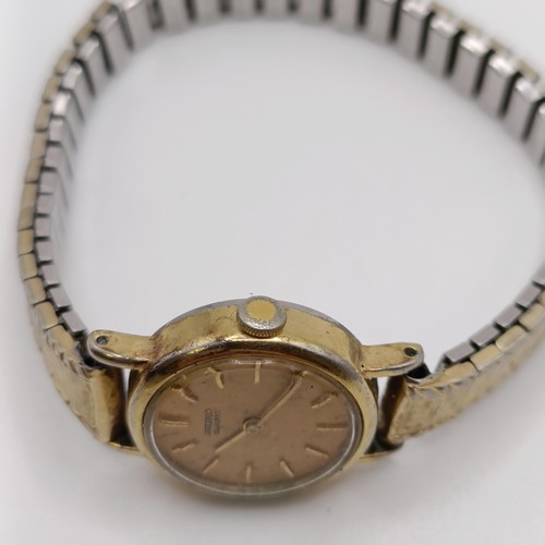 767 - A ladies 9ct gold Rotary wristwatch, and a gold plated ladies watch (2)