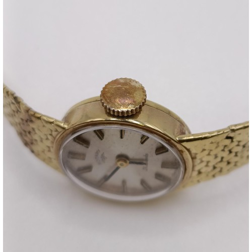 767 - A ladies 9ct gold Rotary wristwatch, and a gold plated ladies watch (2)