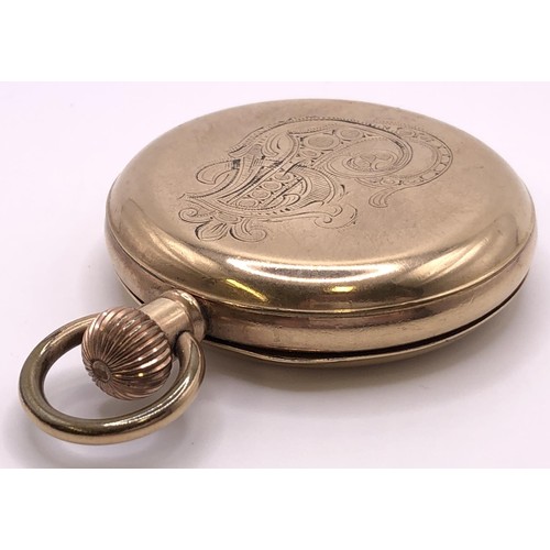 773 - A rolled gold plated full hunter pocket watch