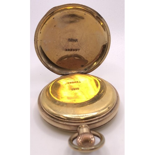 773 - A rolled gold plated full hunter pocket watch