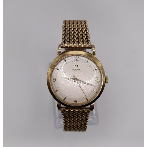 780 - A gentleman's 9ct gold Omega Automatic wristwatch, all in 80.4 g, boxed with paperwork