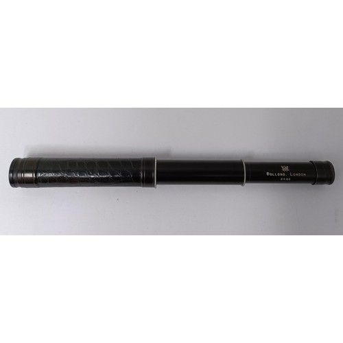 732 - A pocket telescope, by Dollond of London, No 84866, in a fitted leather case