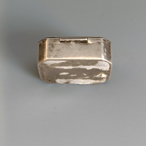 310 - An 18th century silver pill box, initialled, apparently unmarked