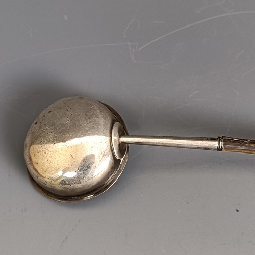 327 - A small toddy ladle, with a whalebone twist handle, Robert Hennell, 18.5 cm