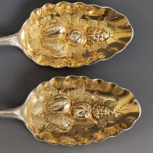 336 - A pair of 18th century silver berry spoons, London 1784, 3.2 ozt