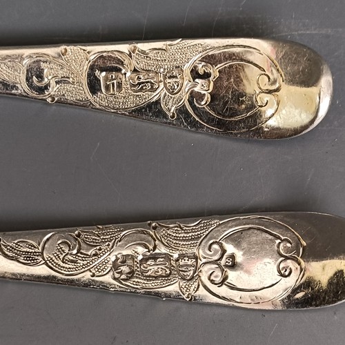 336 - A pair of 18th century silver berry spoons, London 1784, 3.2 ozt