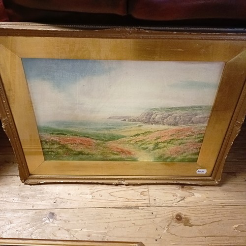 1181 - A Binbeck, Nr The Lands End, watercolour, signed, titled on mount, 34 x 50 cm, and assorted other pi... 