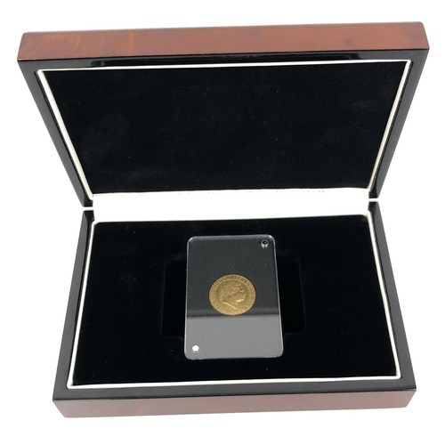 805 - A George III sovereign, 1820, with London Mint Office certificate, boxed