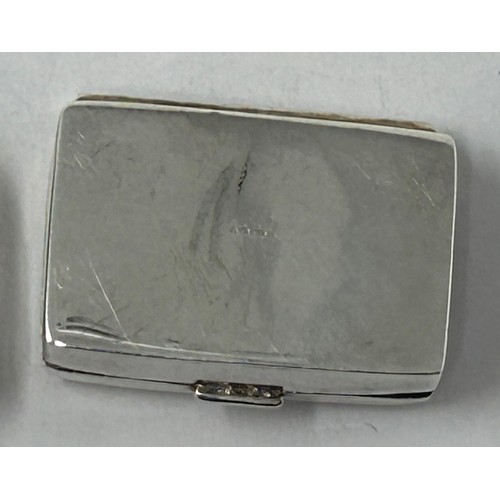 291 - A silver rectangular pill box and another (2)