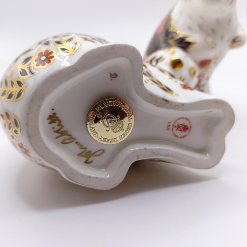 1029 - A Royal Crown Derby Old Imari Beaver paperweight, and an Imari Russian Bear paperweight (2)