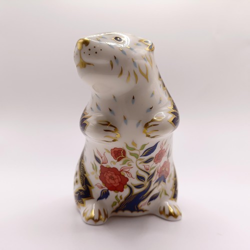 1029 - A Royal Crown Derby Old Imari Beaver paperweight, and an Imari Russian Bear paperweight (2)