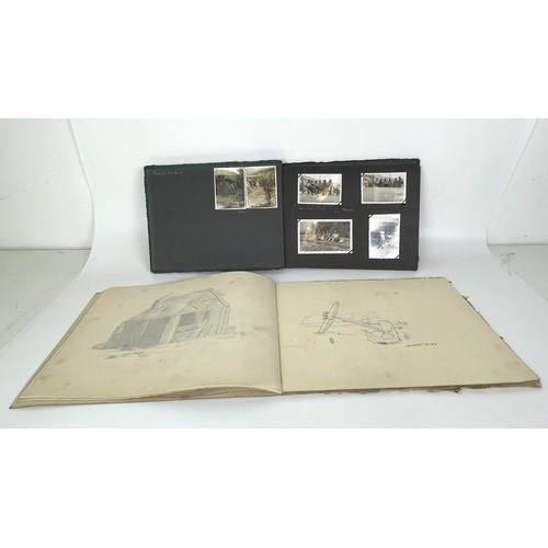 1061 - Assorted vintage photograph albums, ephemera and other items, in a metal trunk