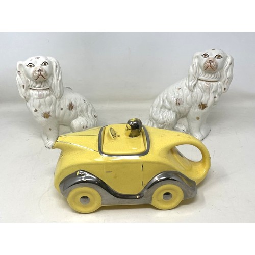 1124 - A Sadler novelty teapot in the form of a racing car, and assorted other ceramics (box)