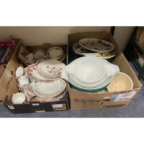 1118 - A Denby part dinner service, assorted ceramics and other items (3 boxes)