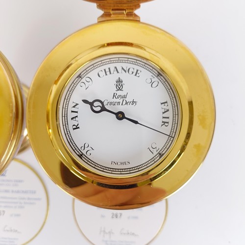 1023 - A Royal Crown Derby Millennium Globe Thermometer, limited edition number 267/1000, and a Royal Crown... 