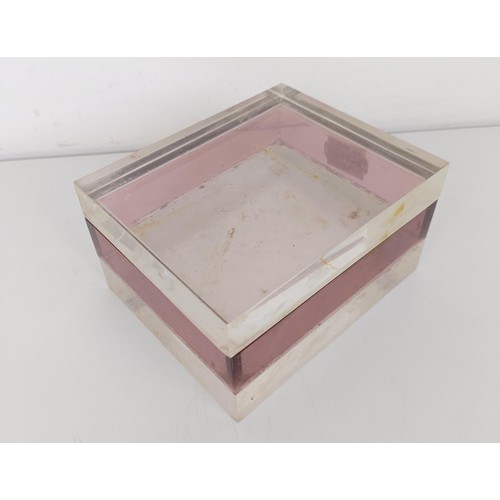 1069 - A Dunhill perspex box, 14 cm wide