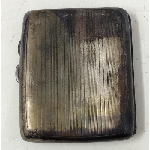 438 - A early 20th century desk calendar, with a silver mount, a cigarette case, and a cigar cutter (3)