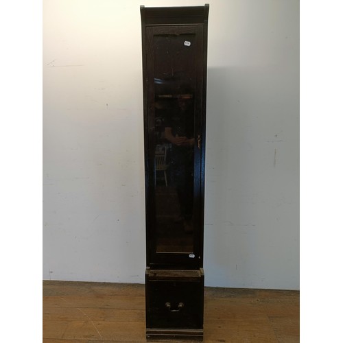 1264 - A glazed gun cabinet, 186 cm high, 34 cm wideNote: this is no longer legal to use with live firearms... 