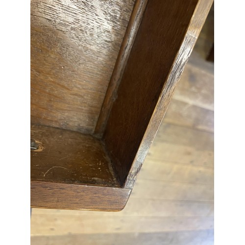 1254 - A walnut pedestal desk, of nine drawers, 140  cm wide