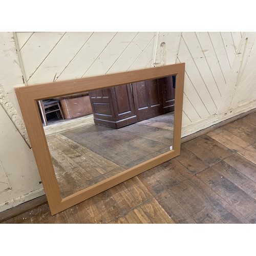 1290 - A shop style mirror, 123 x 93 cm, and three other mirrors (4)