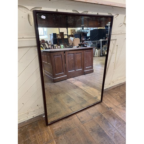 1290 - A shop style mirror, 123 x 93 cm, and three other mirrors (4)