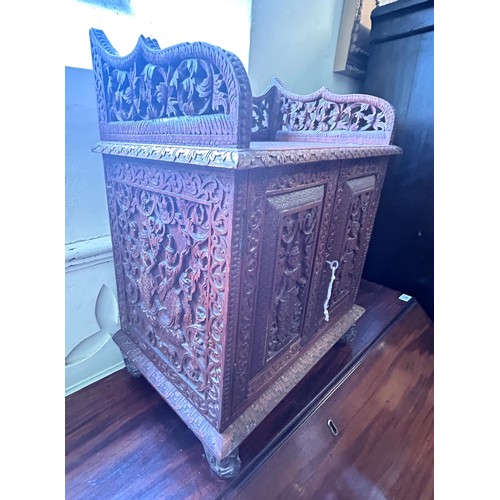 1227 - A Burmese table top cabinet, 45 cm wide