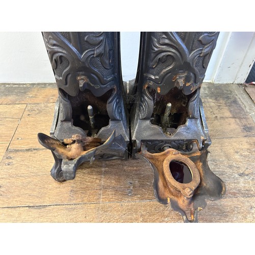 1277 - A Victorian style cast iron radiator, 95 cm high x 32 cm wide