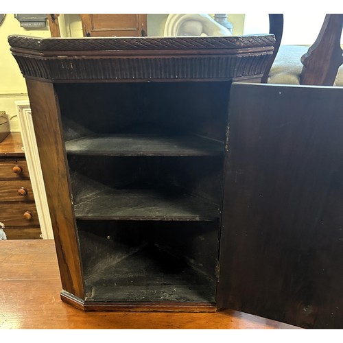 1267 - A small rosewood corner cabinet, 52 cm high, 40 cm wide