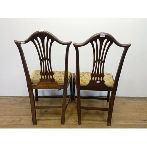 1273 - A pair of mahogany dining chairs (2)