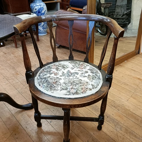 1311 - A wine table, on a tripod base, a folding chair and a tub chair (3)