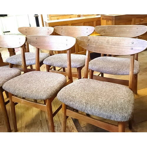 1248 - A set of six mid 20th century dining chairs and a matching table