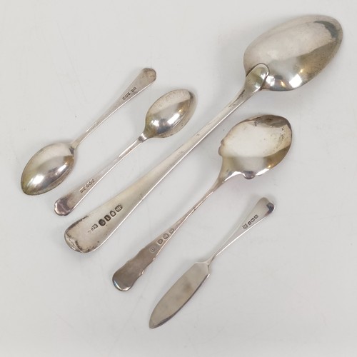 449 - Three sets of silver spoons, all cased, and other silver spoons