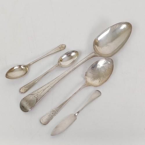 449 - Three sets of silver spoons, all cased, and other silver spoons