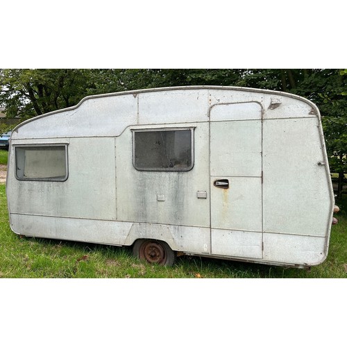 53 - A vintage caravan, barn stored on blocks for many years