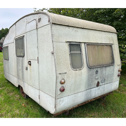 53 - A vintage caravan, barn stored on blocks for many years