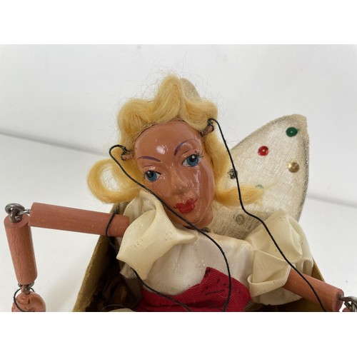 5 - A large Pelham Puppet, Lullabelle, and three others, Old Lady, Mr Turnip, and the Fairy, all boxed