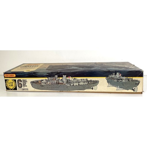 7 - A Matchbox 1:72 scale model of a Flower Class Corvette, boxed, unassembled, PLEASE NOTE WE HAVE NOT ... 