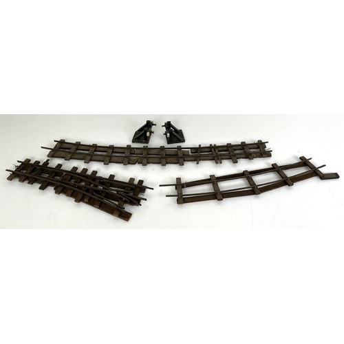 12 - Assorted O gauge rolling stock, some posibly Leeds Model Co, and a large assortment of O gauge track... 