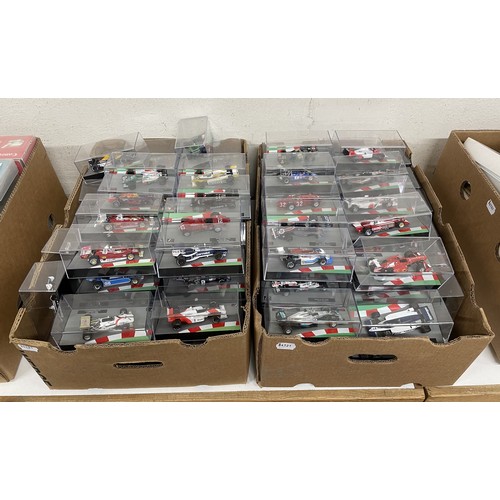 15 - A large group of F1 race cars, all cased (2 boxes)