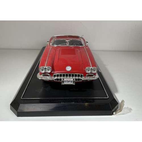 20 - A Solidio 1:12 scale model of a 1958 Chevrolet Corvette, boxed, and assorted other unboxed model car... 