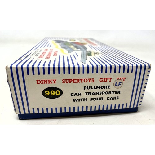 25 - A Dinky Supertoys Gift Set No 990 Pullmore Car Transporter, with four cars, boxed