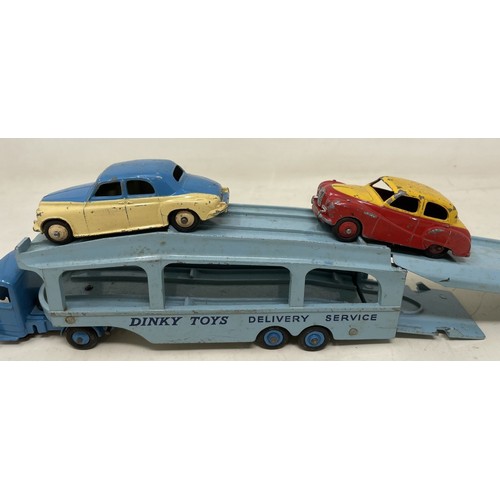 25 - A Dinky Supertoys Gift Set No 990 Pullmore Car Transporter, with four cars, boxed