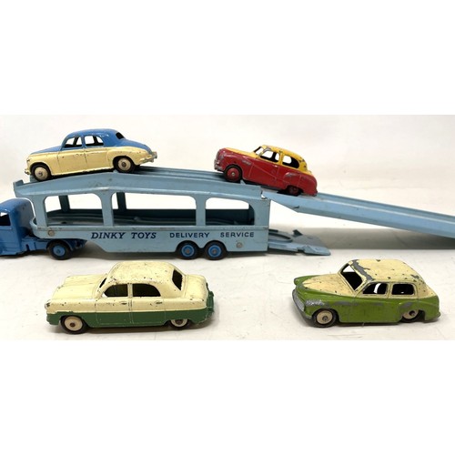 25 - A Dinky Supertoys Gift Set No 990 Pullmore Car Transporter, with four cars, boxed