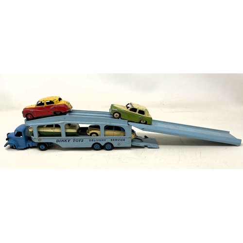 25 - A Dinky Supertoys Gift Set No 990 Pullmore Car Transporter, with four cars, boxed