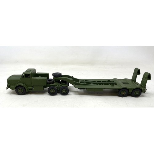 26 - A Dinky Supertoys No 660 Tank Transporter, boxed and a Dinky Supertoys box only for No 955