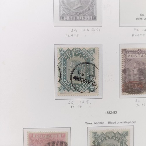 168 - A group of four QVR high value stamps, 5/-, 10/- and £1, cat. over £15,000