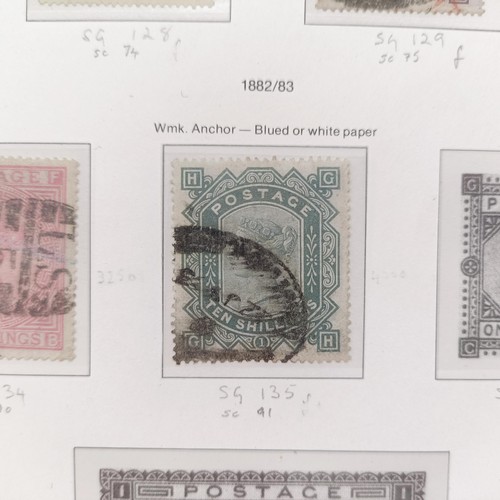 168 - A group of four QVR high value stamps, 5/-, 10/- and £1, cat. over £15,000