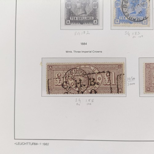 170 - A group of six QVR high value stamps, 2/6, 5/- (2), 10/- and £1 (2), cat. approx. £12,00... 