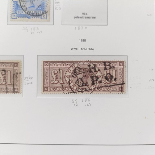 170 - A group of six QVR high value stamps, 2/6, 5/- (2), 10/- and £1 (2), cat. approx. £12,00... 