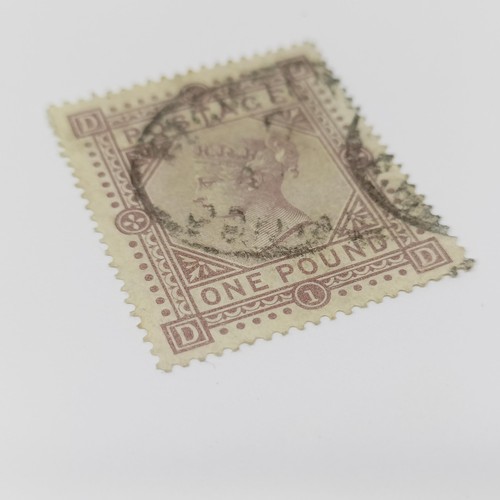 172 - A QVR £1 brown anchor watermark stamp, cat. £7,000